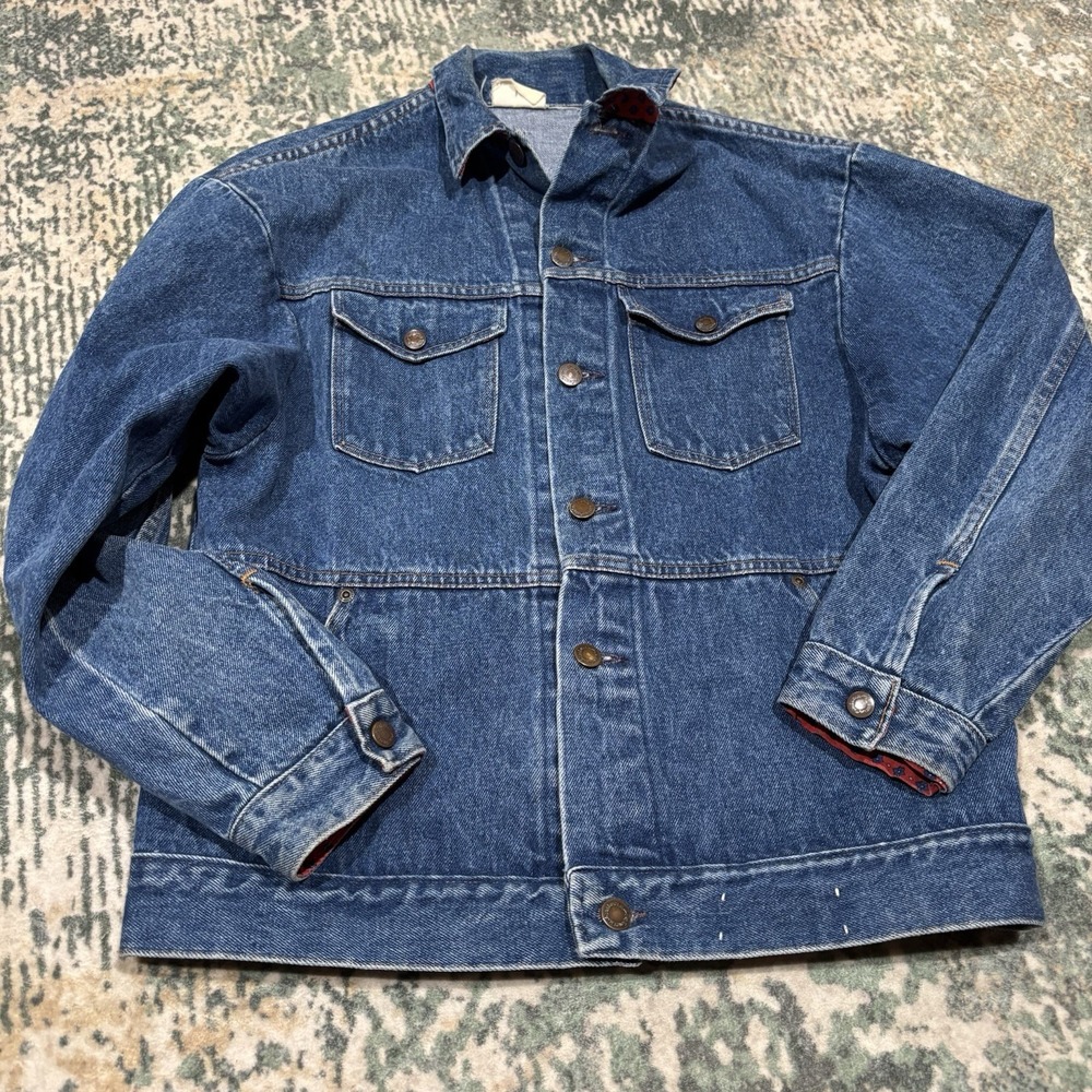 vintage Frontier Collection denim jacket women's  Size Small Flower Pattern